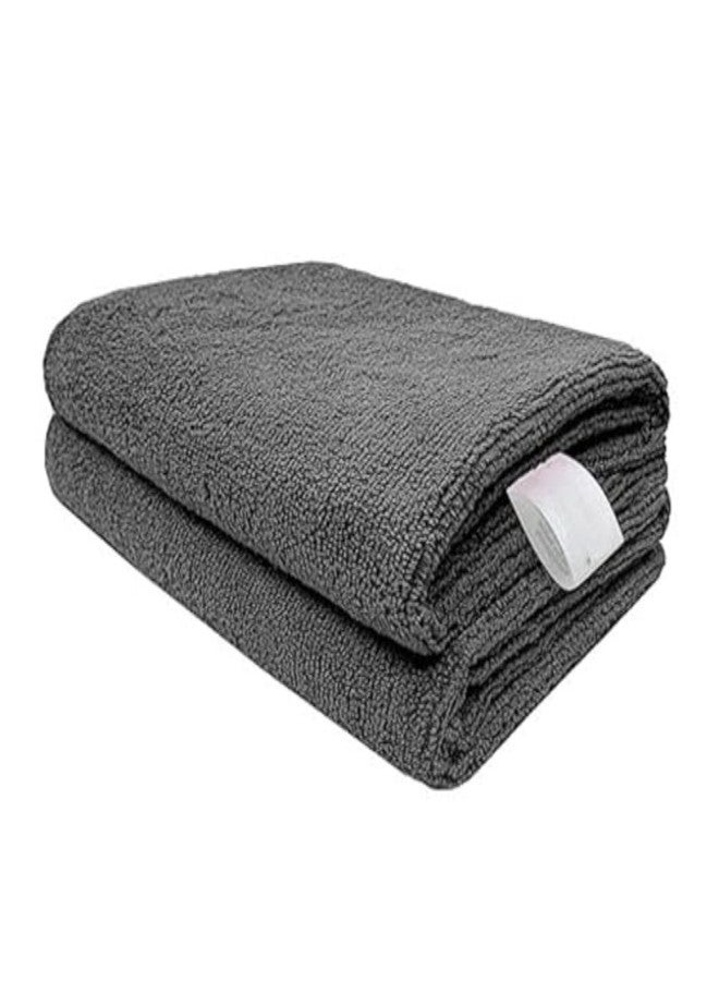MAXOSHINE 350 GSM Microfiber Hand Towel-Multipurpose Cleaning Cloth for Glasswares Car Bike Cleaning-Highly Absorbent Lint and Streak Free Microfiber Cloth-40x40 cm (Pack of 2, Grey) - Image 1